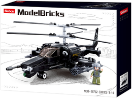 Sluban Model Bricks M38-B0752 Bojový vrtulník Ka-50 Black Shark
