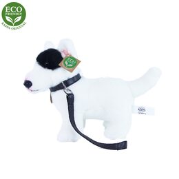Rappa Plyšový pes anglický bulteriér s vodítkem stojící 23 cm ECO-FRIENDLY