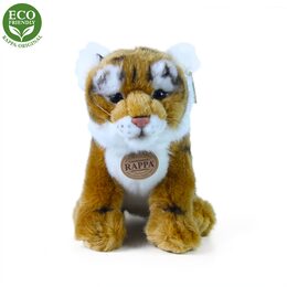 Rappa Plyšový tygr hnědý sedící 25 cm ECO-FRIENDLY