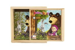 Bino Máša a Medvěd - kostky 9 ks