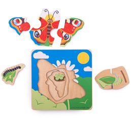 Bigjigs Toys Vkládací puzzle životní cykly motýla