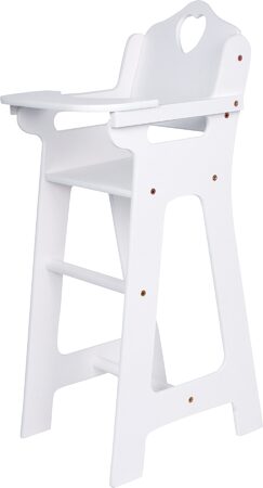 Small Foot Dřevěná židlička pro panenky bílá, výška 63 cm