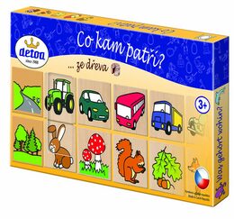 Detoa dřevěné puzzle co kam patří