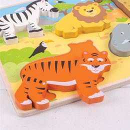 Bigjigs Toys Dřevěné vkládací puzzle Safari