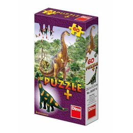 Dino Puzzle Dinosauři 23,5x21,5cm 60 dílků + figurka asst 6 druhů v krabičce 24ks