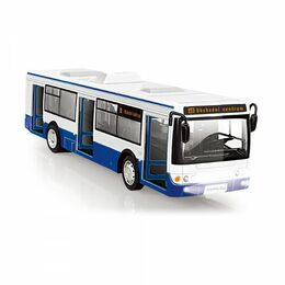 Rappa autobus česky mluvící plast 28cm modrý volný chod na bat. se světem se zvukem v krab. 33x11x10cm