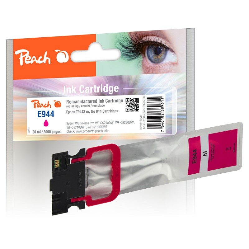 Inkoustová náplň Peach Epson 944, T9443, 2710 stran - purpurová