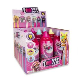 TM Toys VIP Pets pejsek s doplňky extra dlouhé vlasy plast s doplňky 6 barev v plast. lahvi 10x26x10cm 9ks v box