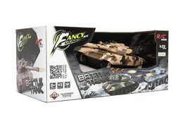 Tank RC plast 27cm 40MHz na baterie+dobíjecí pack se zvukem v krabici 37x17x19cm