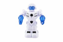 Teddies Robot jezdící plast 26cm EN mluvící na baterie se světlem se zvukem v krabici 22x28x11cm