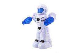 Teddies Robot jezdící plast 26cm EN mluvící na baterie se světlem se zvukem v krabici 22x28x11cm