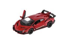 Auto Kinsmart Lamborghini Veneno kov 13cm na zpětné natažení asst 4 barvy 12ks v