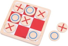 Bigjigs Toys Dřevěné piškvorky, 11,5x11,5x1,2 cm