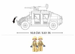 Sluban Army Model Bricks M38-B0837 Hummer bojový off road