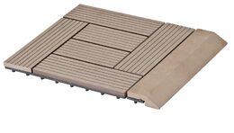 Přechodová lišta G21 Indický teak pro WPC dlaždice, 30 x 7,5 cm rovná