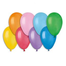 Balonek nafukovací 7'' průměr 19cm 100ks v sáčku karneval