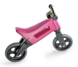 Teddies Funny Wheels Sport 2v1 růžové s gumovými koly v krabici