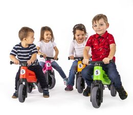 Teddies Funny Wheels Sport 2v1 růžové s gumovými koly v krabici