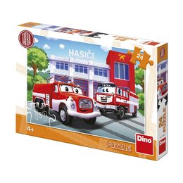 Puzzle Dino Tatra Hasiči 26x18cm 24ks v krabici 27x19x4cm