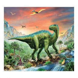 Dino Puzzle Dinosauři 23,5x21,5cm 60 dílků + figurka asst 6 druhů v krabičce 24ks