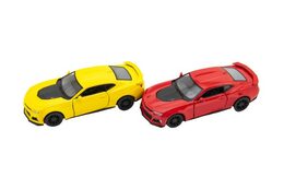 Auto Kinsmart Chevrolet Camaro ZL1 1:38 kov/plast 12,5cm 4 barvy na zpětné natažení 12ks v boxu