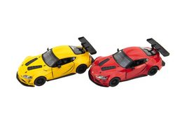 Auto Kinsmart Toyota GR Supra Racing Concept 1:36 kov 12,5cm 4 barvy na zpětné natažení 12ks v boxu