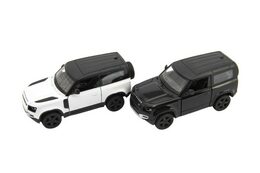Auto Kinsmart Land Rover Defender 90 kov/plast 1:36 12,5cm na zpětné natažení 4 barvy 12ks v boxu