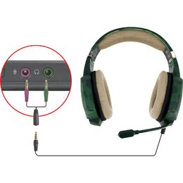 Headset Trust GXT 322C Carus - jungle camo