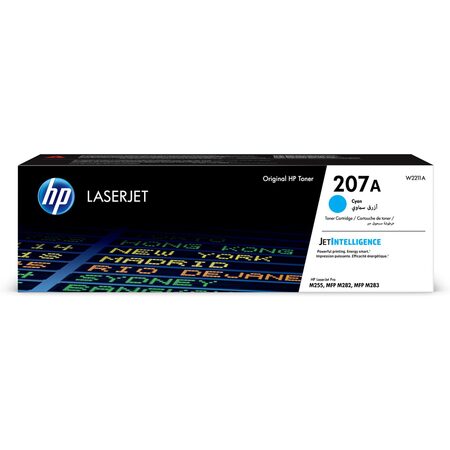 Toner HP 207A, 1 250 stran - azurový