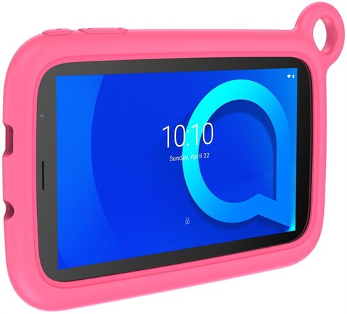 Dotykový tablet ALCATEL 1T 7 2021 KIDS + ochranný obal 7", 16 GB, WF, BT, Android 10 Go - černý/růžový