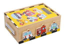 small foot Dřevěné hračky puzzle Box vozidla