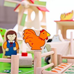 Bigjigs Toys Velká dřevěná farma - poškozený obal