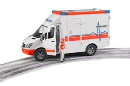 Bruder MB Sprinter sanitka s figurkou model v měřítku 1:16