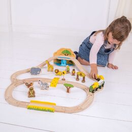 Bigjigs Rail Dřevěná vláčkodráha Safari