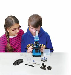 Bresser Junior Student Biolux SEL Microscope, blue