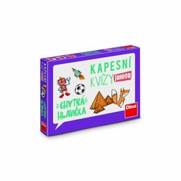 Kapesní kvízy junior - Chytrá hlavička cestovní společenská hra CZ verze v krabičce 14x10x2cm