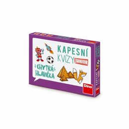 Kapesní kvízy junior - Chytrá hlavička cestovní společenská hra CZ verze v krabičce 14x10x2cm