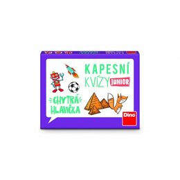 Kapesní kvízy junior - Chytrá hlavička cestovní společenská hra CZ verze v krabičce 14x10x2cm