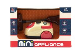 Vysavač plast 17cm na baterie se světlem se zvukem v krabici 35x23x15cm