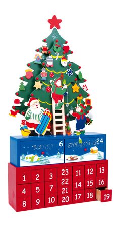 Small Foot Dřevěný adventní kalendář vánoční stromeček