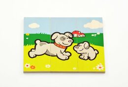 Puzzle Moje první zvířátka dřevěné 18 dílků pro nejmenší v krabičce 13x11,5x4,5c