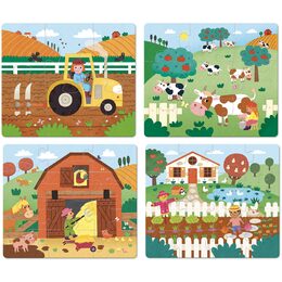 Vilac Dřevěné puzzle Farma 4 v 1