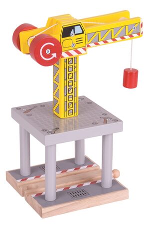 Bigjigs Rail Velký jeřáb žlutý - poškozený obal