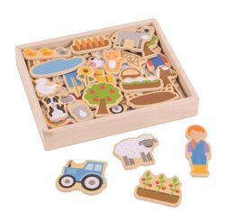 Bigjigs Toys Magnetky farma, 35 ks