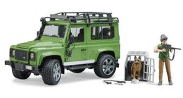 Bruder LAND ROVER DEFENDER s figurkou myslivce, psa a příslušenstvím