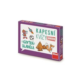 Kapesní kvízy junior - Chytrá hlavička cestovní společenská hra CZ verze v krabičce 14x10x2cm