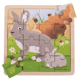 Bigjigs Toys Puzzle králík s králíčkem