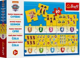 Puzzle Trefl Vzdělávací Čísla Tlapková patrola 20 dílků 117x19,5cm v krabici 33x23x6cm