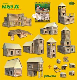 Walachia Dřevěná stavebnice Vario XL 184 dílů