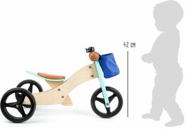 small foot Dřevěné odrážedlo Trike 2v1 tyrkysové